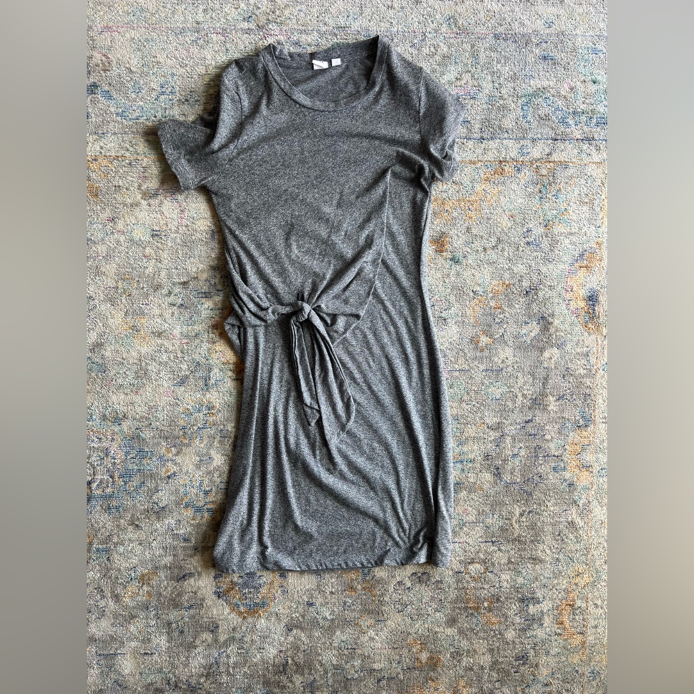 Tie waist T shirt dress